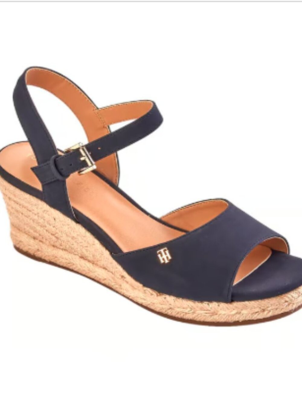 Tommy Hilfiger Gallie Espadrilles Wedge Sandals Sz 7.5 Navy